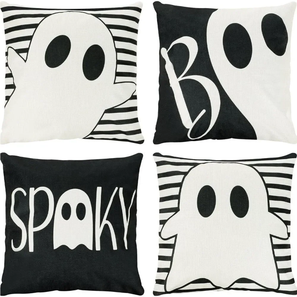 Halloween Ghost and Spooky Pillow Covers